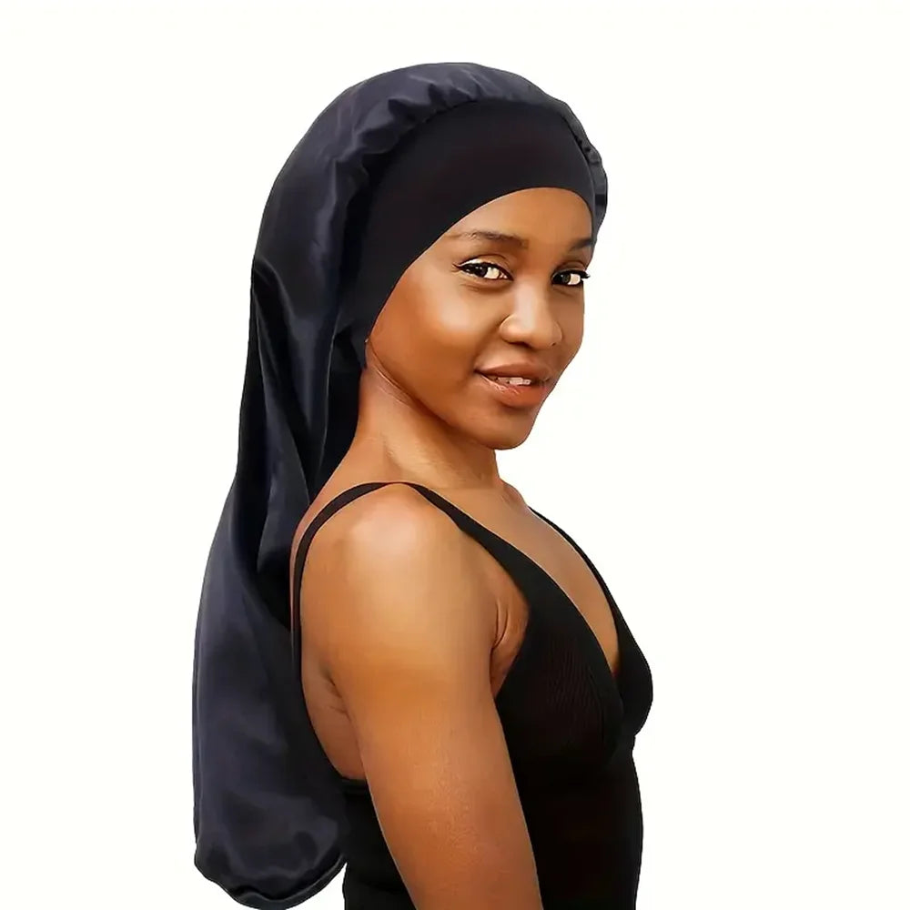 Bonnet de nuit en satin grand format